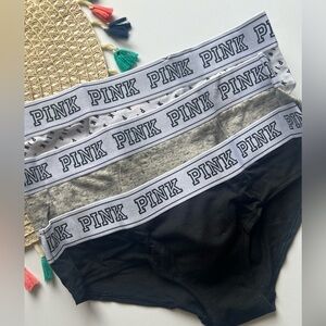 Victoria's Secret PINK Logo Hipster Bikini Panty Multicolor Medium NEW